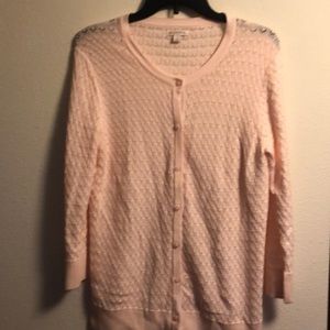 Soft light pink cardigan